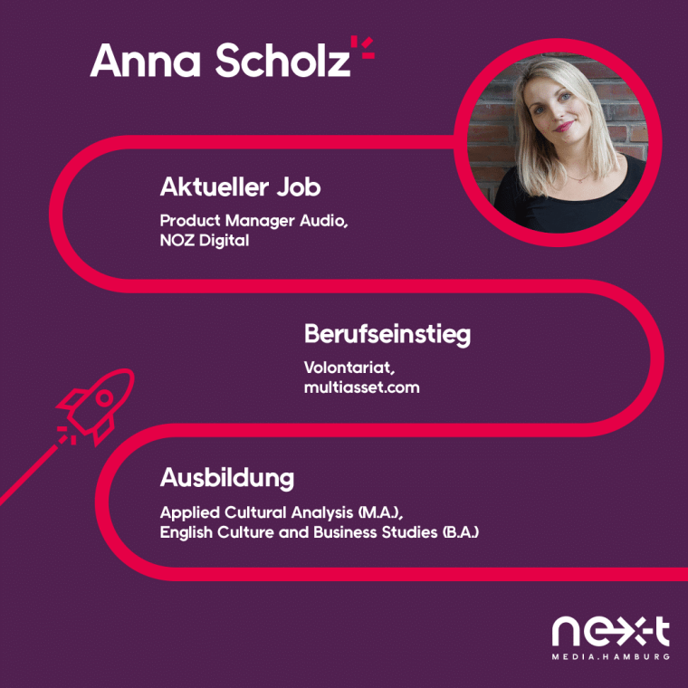 Anna Scholz ist Product Manager Audio bei NOZ Digital